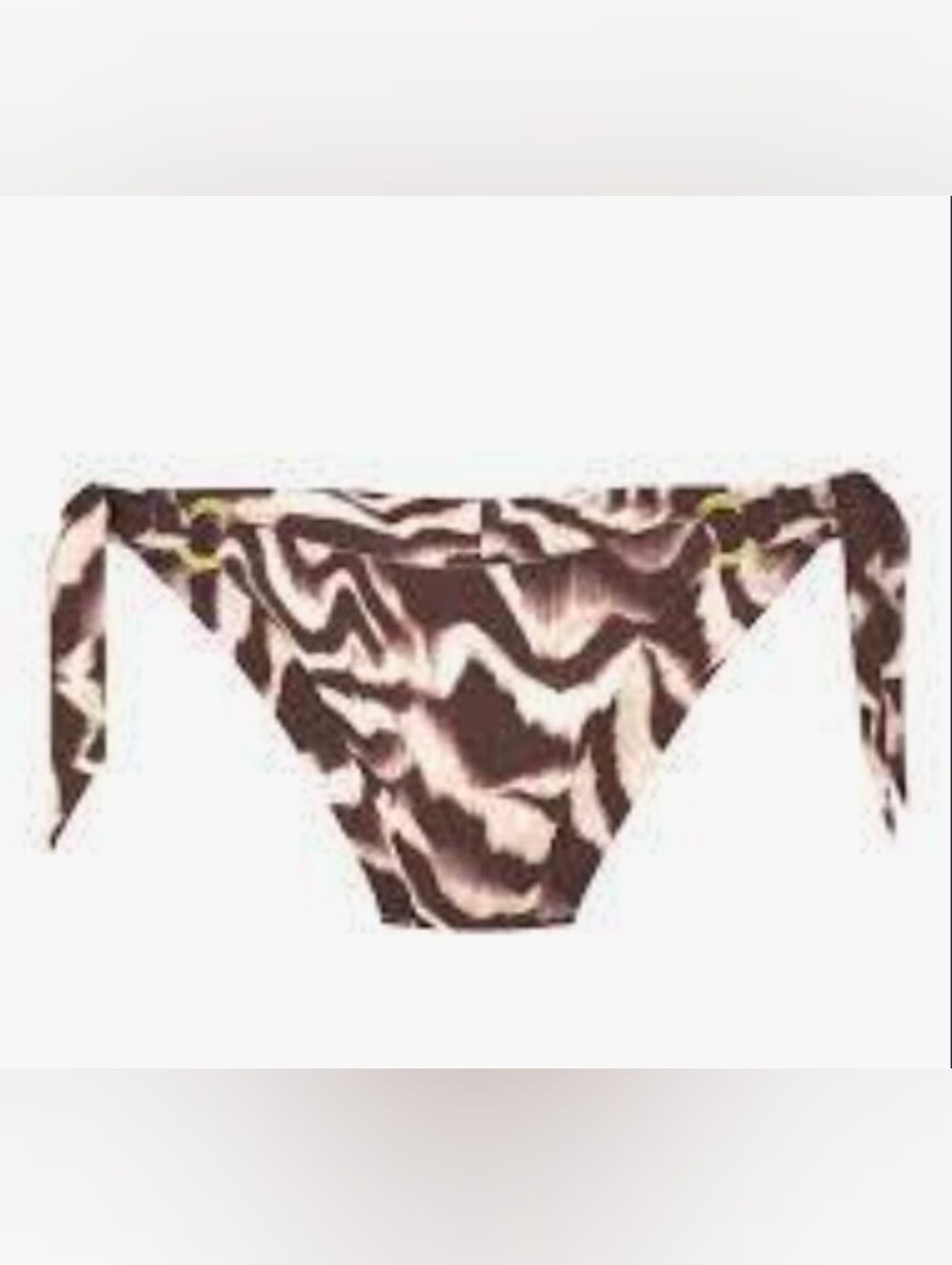 Wavy Zebra Side Sash Bikini Bottoms Large